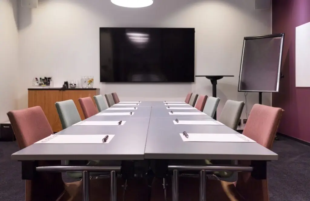 Interior of empty board room